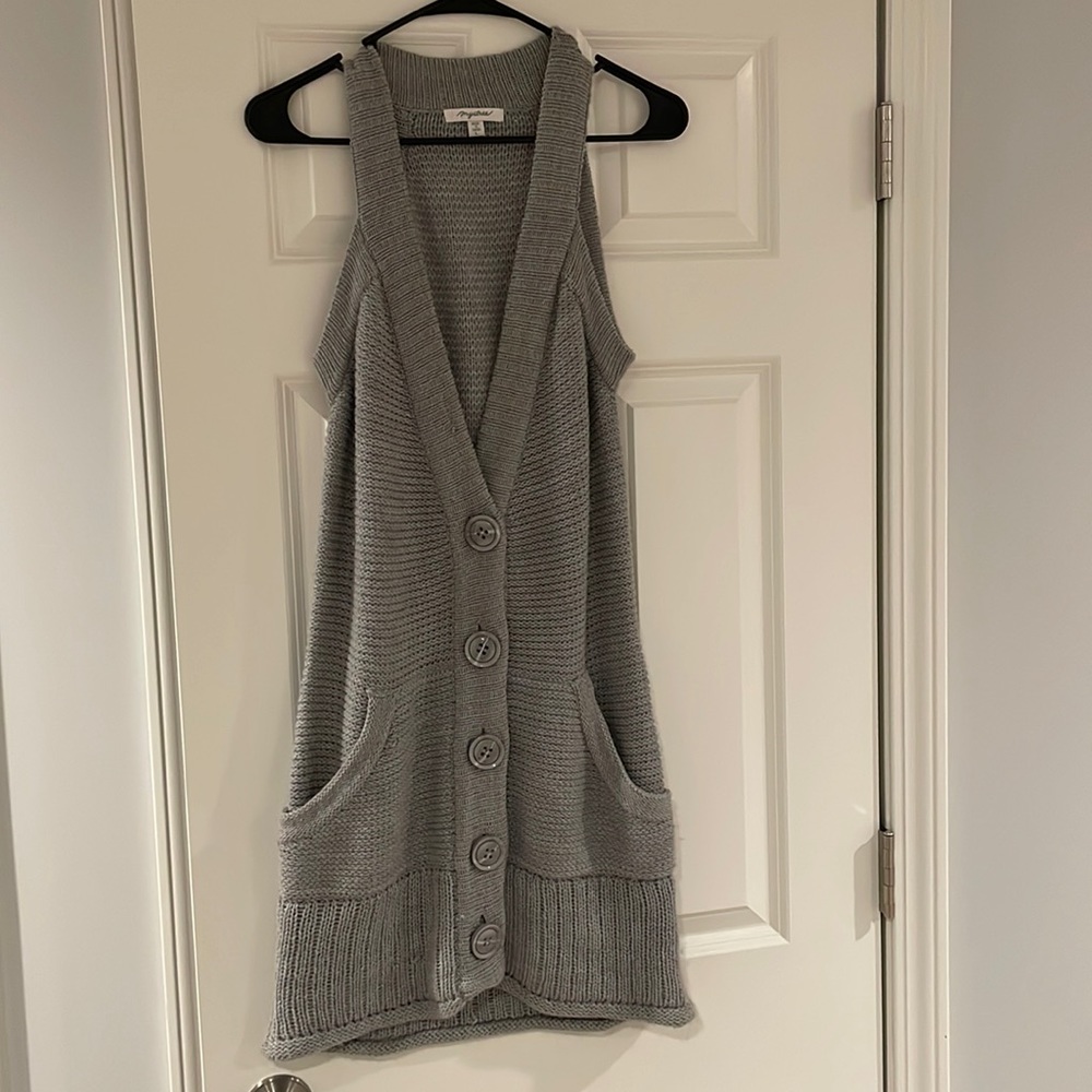 Grey sweater tank top